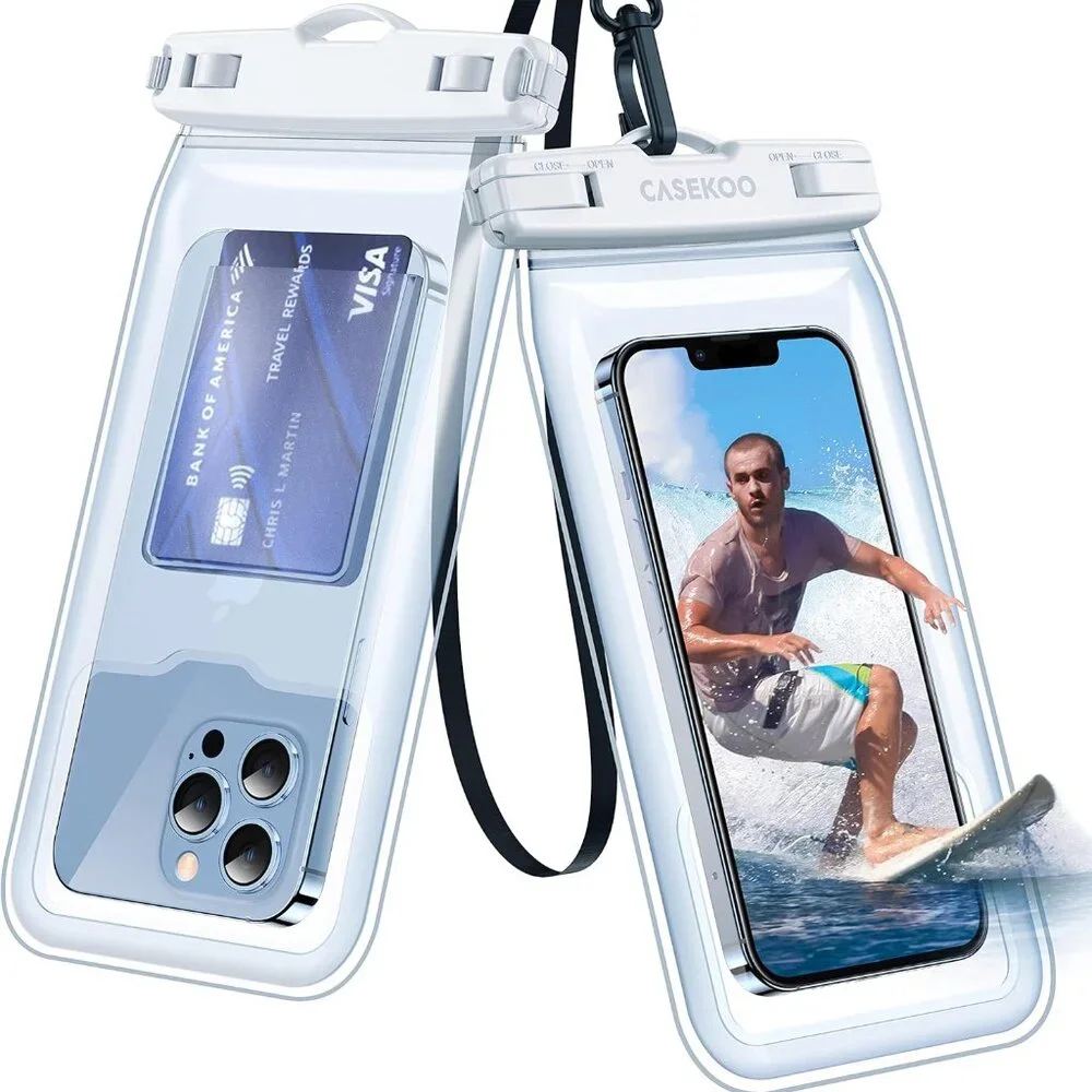 Floating 115 FT Waterproof Phone Pouch, Ultra Large Back Air Bag, Phones 7 Inch